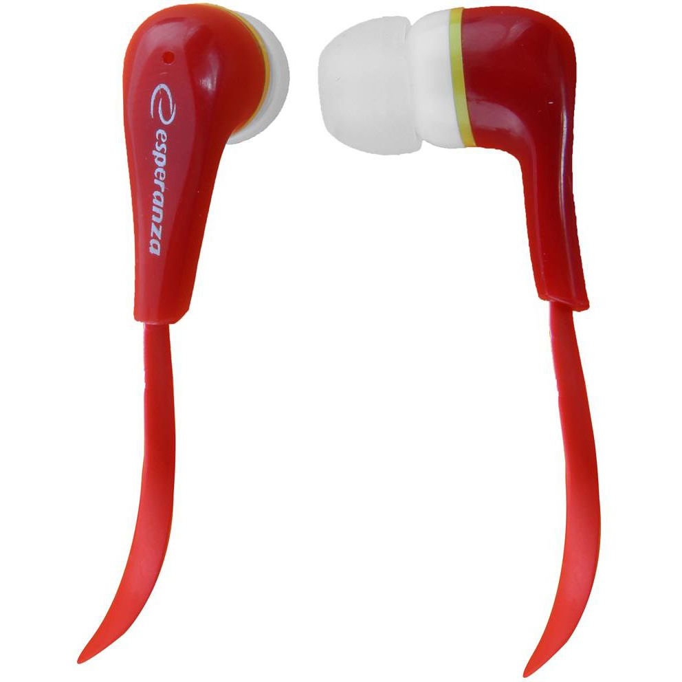 Căști stereo Esperanza EH146R Lollipop, roșii (EH146R - 5901299904909)
