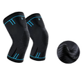 NNEOBA 2pcs Compression Knee Support Sleeve Elastic & Breathable Knee Brace XL