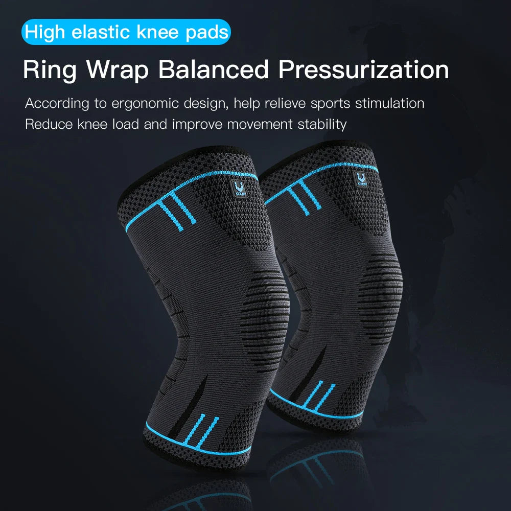 NNEOBA 2pcs Compression Knee Support Sleeve Elastic & Breathable Knee Brace XL