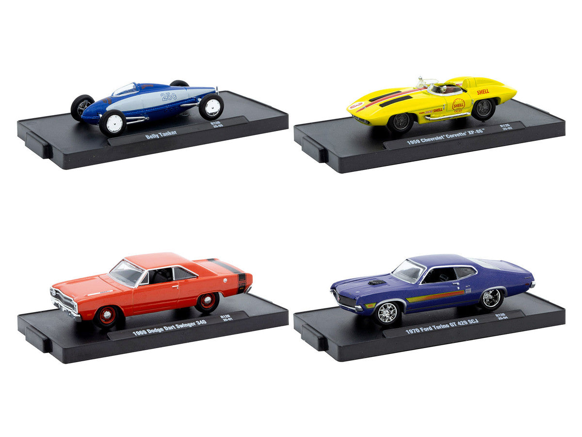 "Auto-Drivers" Set of 4 pieces in Blister Packs Release 126 Limited Edition to 9600 pieces Worldwide 1/64 Diecast Model Cars by M2 Machines-1