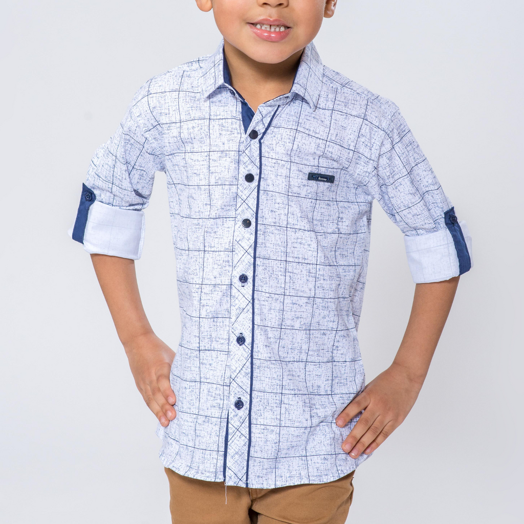 Square Shadow Boys Cotton Shirt