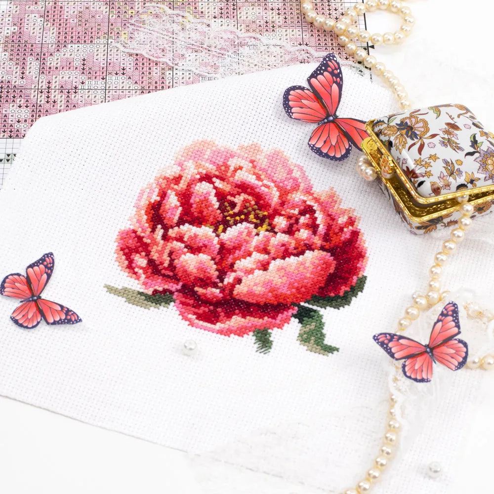 Red Peony 150-009 Counted Cross-Stitch Kit-1