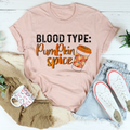 Blood Type Pumpkin Spice T-Shirt-0