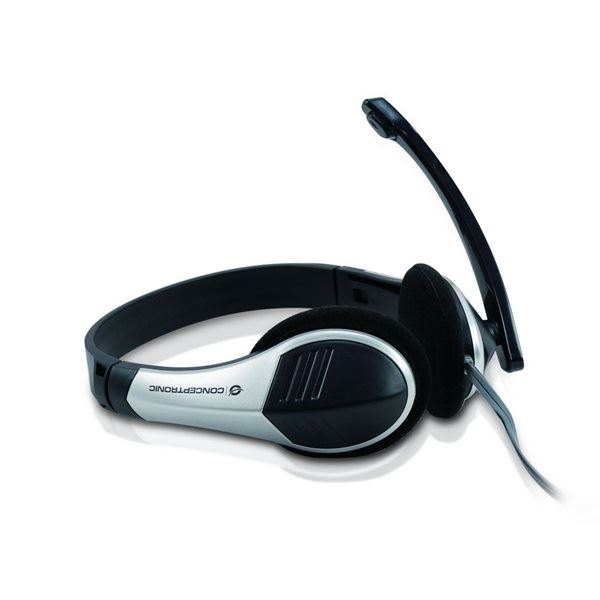 Conceptronic CCHATSTAR2 Stereo Fejhallgató 3.5mm Vezetékes Fekete/Ezüst