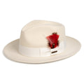 Crushable Off-White 100% Australian Wool Fedora Hat-0