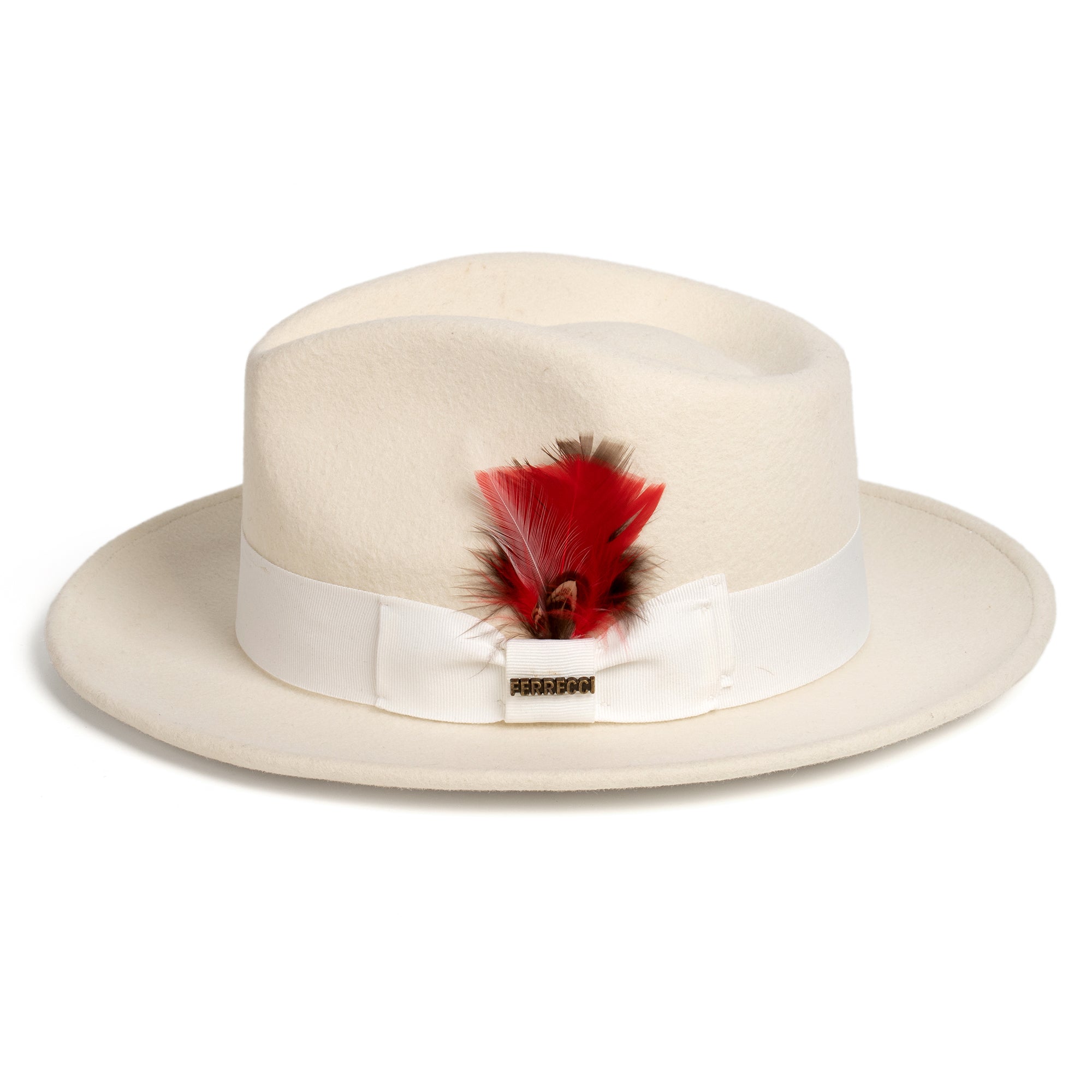 Crushable Off-White 100% Australian Wool Fedora Hat-1