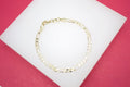 18K Gold Filled Figaro 3mm Chain Bracelet (I258)