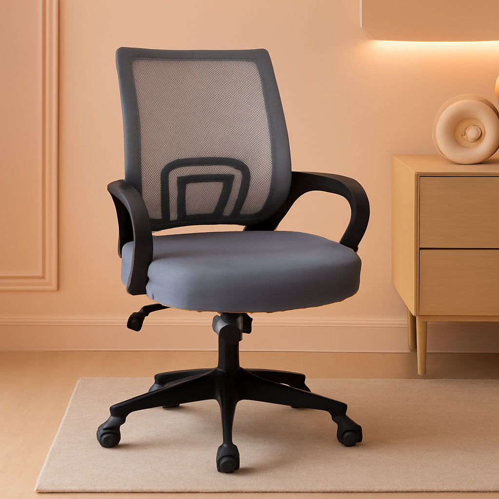 2 Pack Ergonomic Mesh Office Chairs With 360 Degree Rolling Casters Dark Gray For Home Office