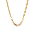 Thick Half Cuban Half Snake Chain Necklace / Bracelet (F102B)(I536)-0