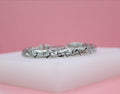 Rhodium Filled 6mm Designed Link Bracelet (I80B)