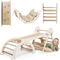 4in1 Montessori Climbing Set: Pikler Triangle, Arch, Slide Board, and Cushion for Toddlers (1–3 Years)-0