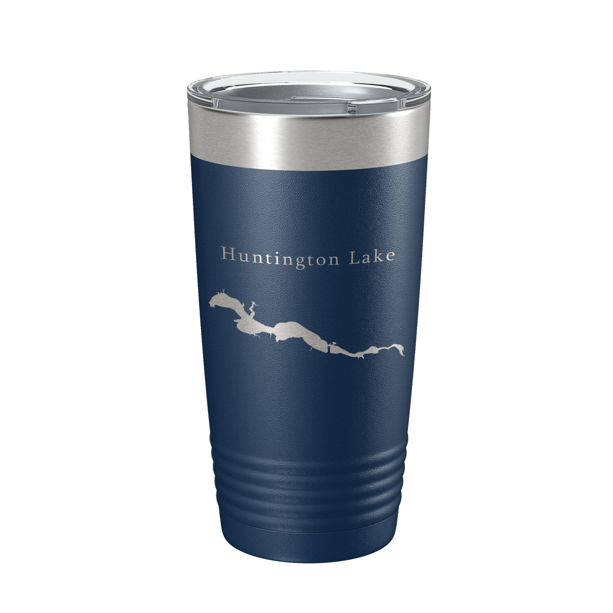 Huntington Lake Map Tumbler Travel Mug Insulated Laser Engraved Coffee Cup Indiana 20 oz