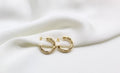 Medium Thick Hammered Hoops, Small, Medium or Large (K10-12)