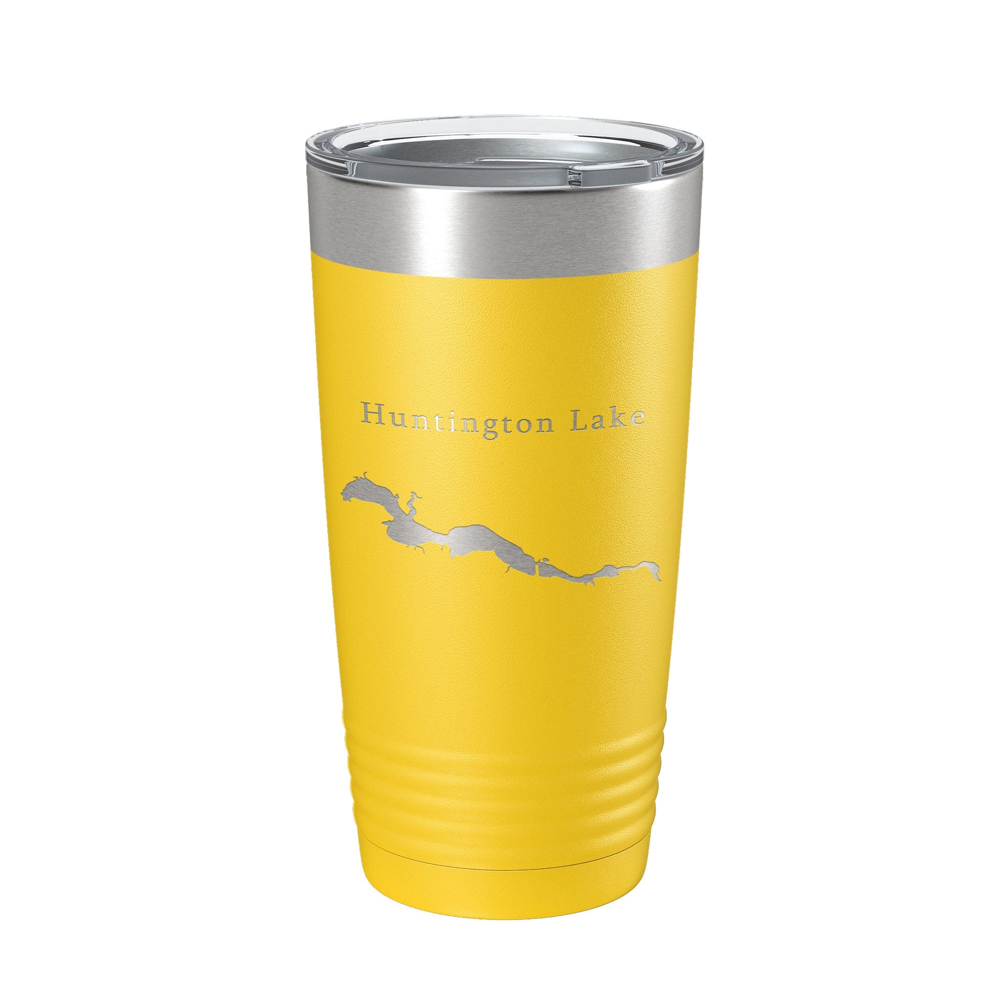 Huntington Lake Map Tumbler Travel Mug Insulated Laser Engraved Coffee Cup Indiana 20 oz