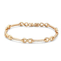 3W1630 - Flash Rose Gold Brass Bracelet with AAA Grade CZ in Clear