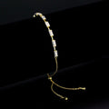 3W1656 - Gold Brass Bracelet with AAA Grade CZ in Clear
