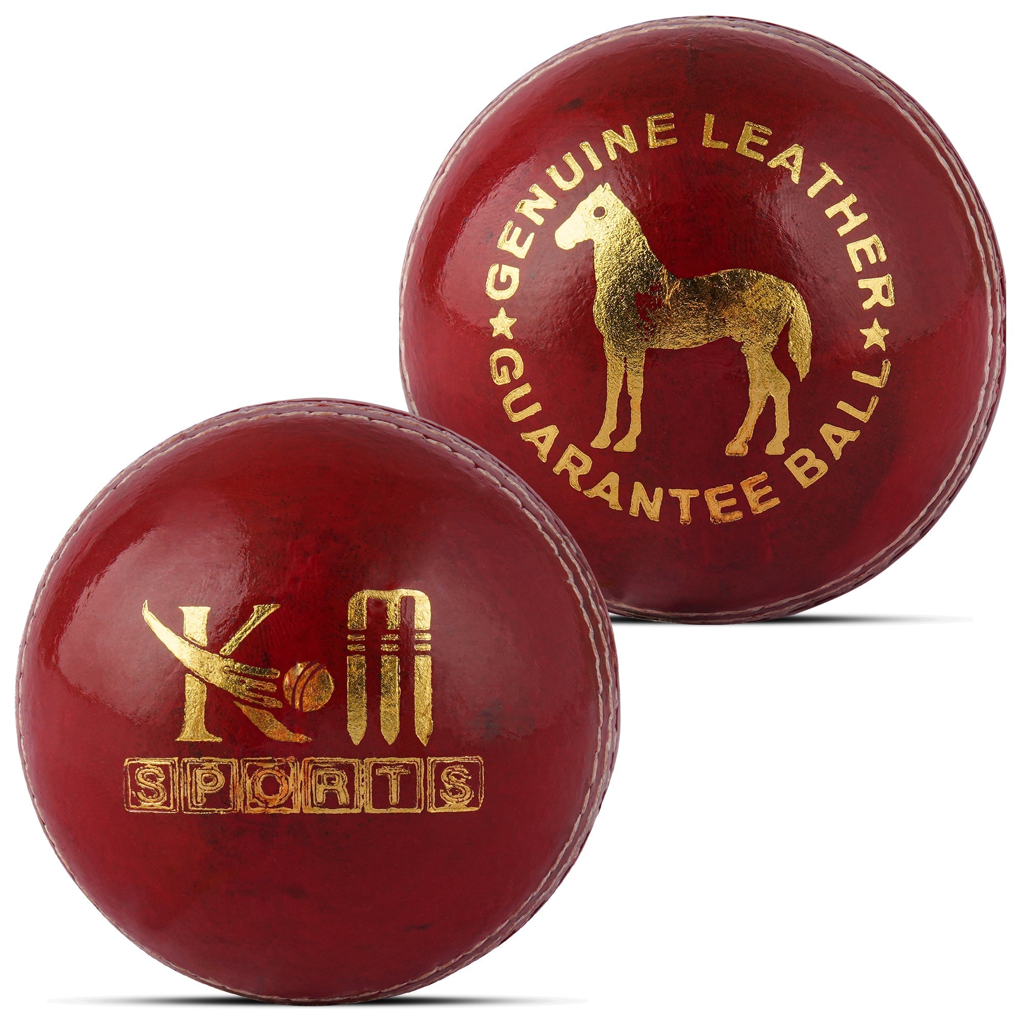 Leather Cricket Ball – Red & White 156g | KM SPORTS | Buy Online in UAE, Dubai & Abu Dhabi