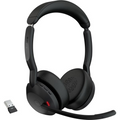 Jabra Evolve2 55 MS Stereo Bluetooth Headset Fekete Töltőállvánnyal