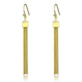 3W1207 - Gold Brass Earrings with Top Grade Crystal  in Clear