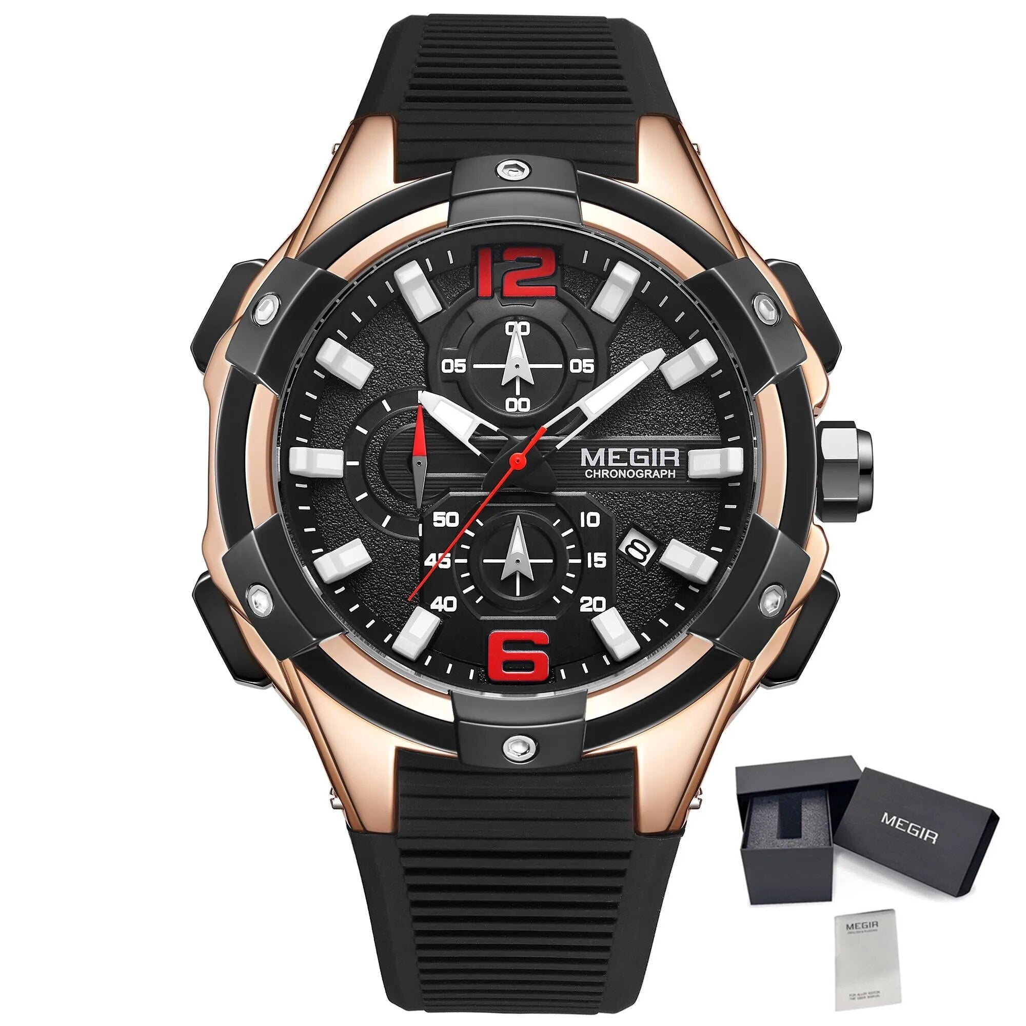 MEGIR Men's Chronograph Original Top Luxury Sports Military Watches for Men Date Luminous Wristwatches Clock Relogio Masculino 2161
