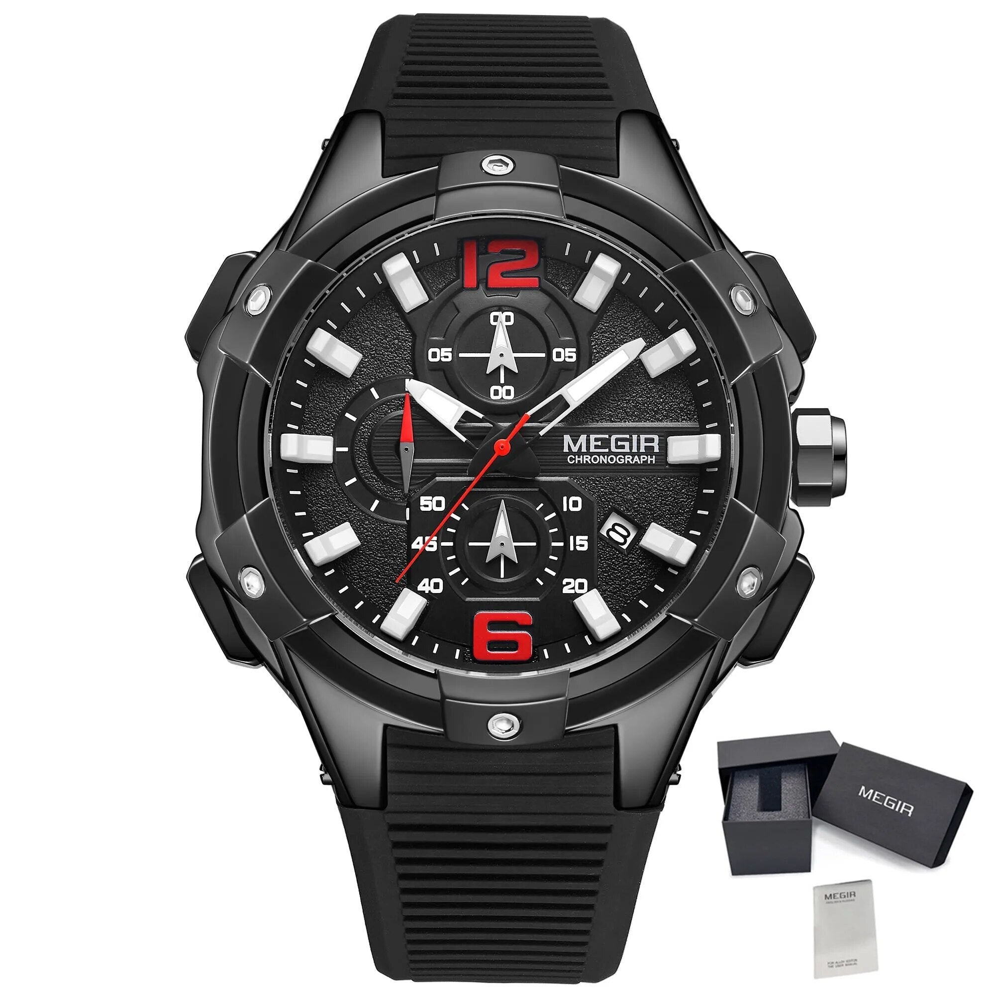 MEGIR Men's Chronograph Original Top Luxury Sports Military Watches for Men Date Luminous Wristwatches Clock Relogio Masculino 2161