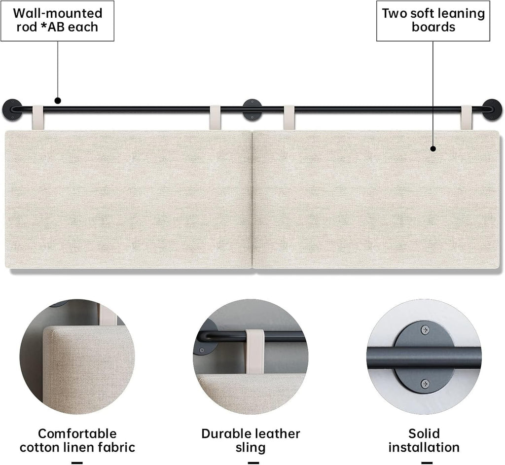 Adjustable Wall Mounted Queen Size Headboard with Tufting