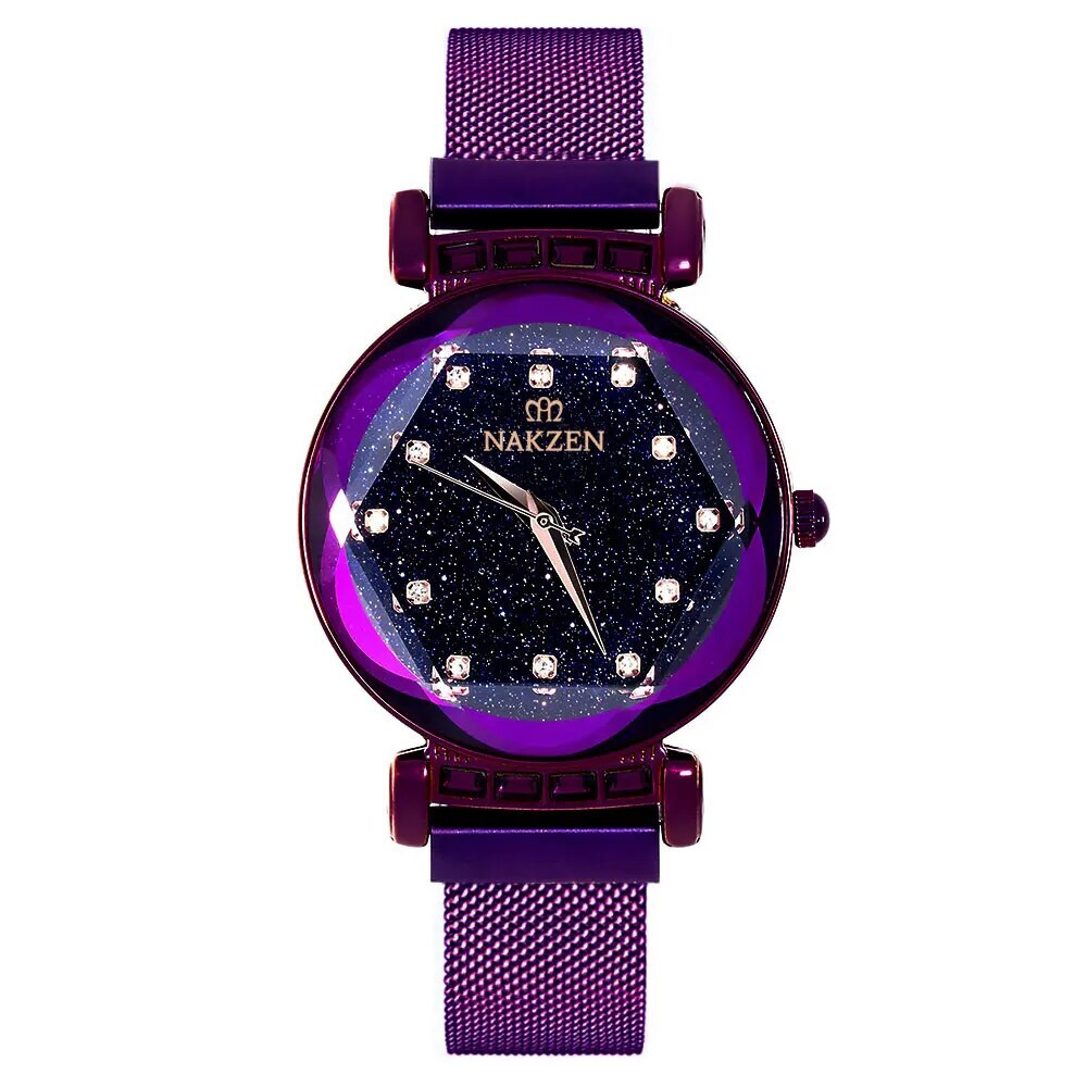 NAKZEN Women Diamond Elegant Starry Sky Watches Ladies Creative Roman Fashion Waterproof Quartz Watch Clock relogio feminino 4207