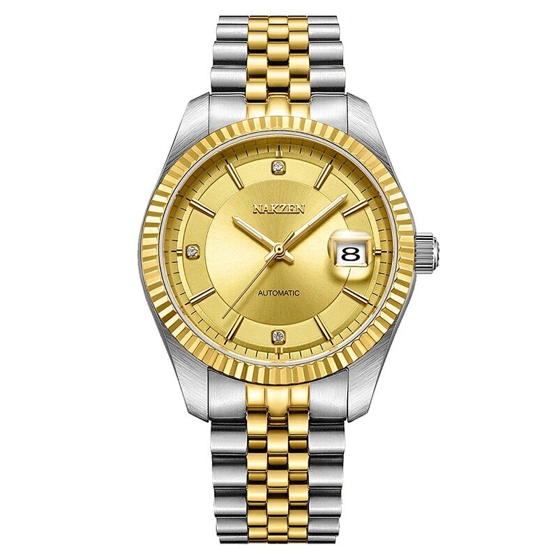 NAKZEN Watch Luxury Men Automatic Mechanical Tourbillon Clock Fashion Sapphire Glass Stainless Steel Waterproof Watches NH35 Mov 6043