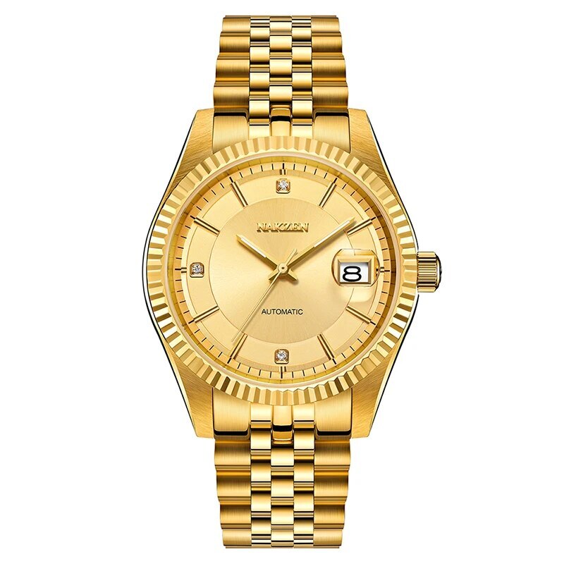 NAKZEN Watch Luxury Men Automatic Mechanical Tourbillon Clock Fashion Sapphire Glass Stainless Steel Waterproof Watches NH35 Mov 6043