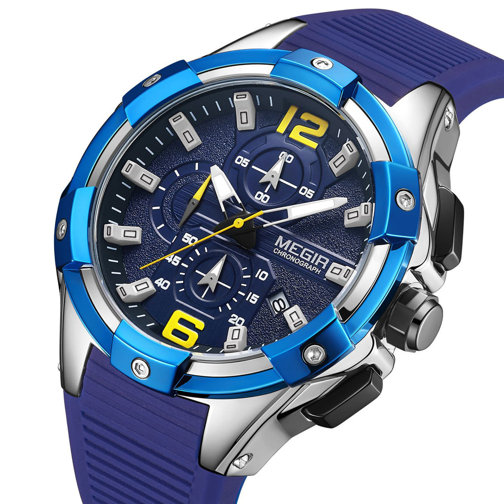 MEGIR Men's Chronograph Original Top Luxury Sports Military Watches for Men Date Luminous Wristwatches Clock Relogio Masculino 2161