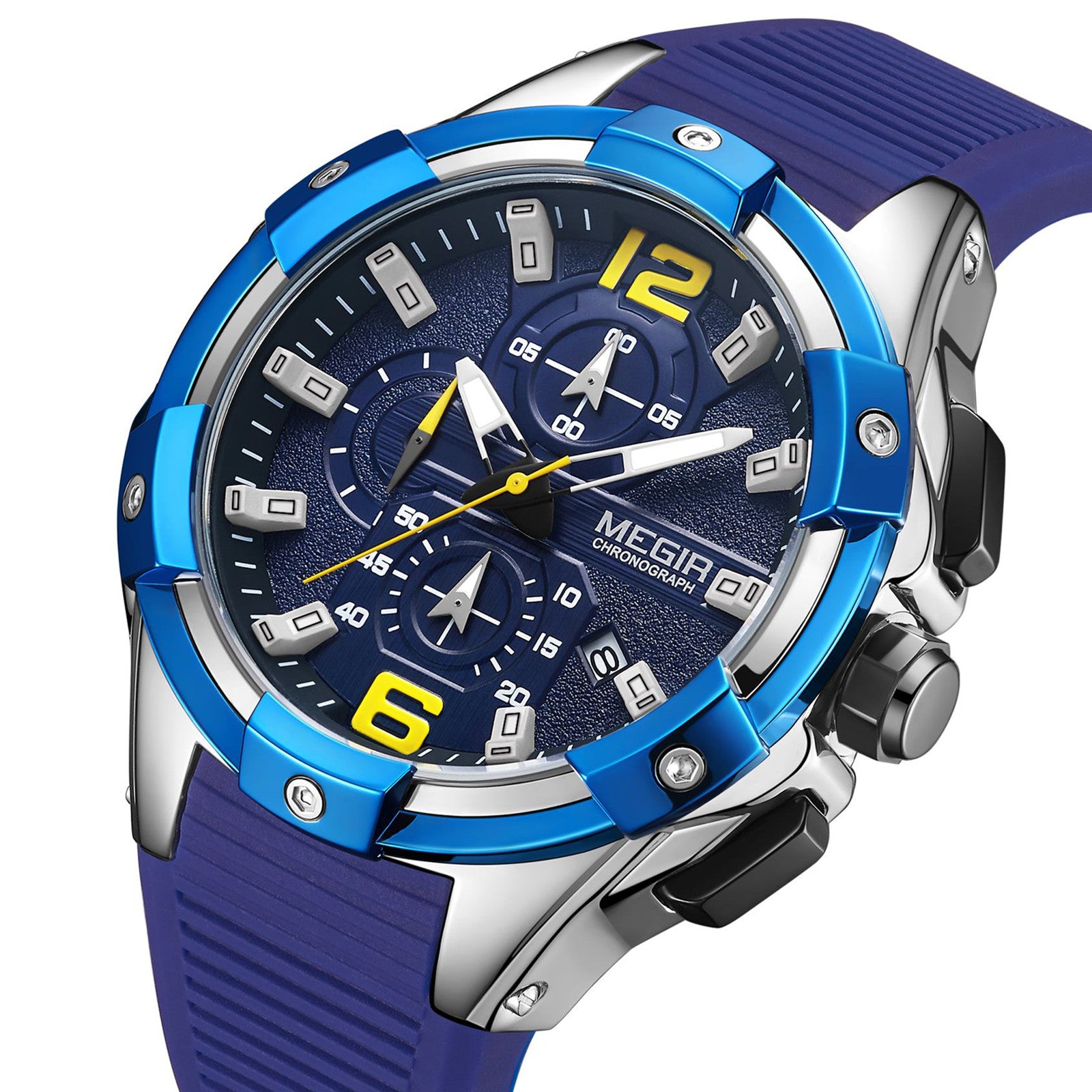 MEGIR Men's Chronograph Original Top Luxury Sports Military Watches for Men Date Luminous Wristwatches Clock Relogio Masculino 2161