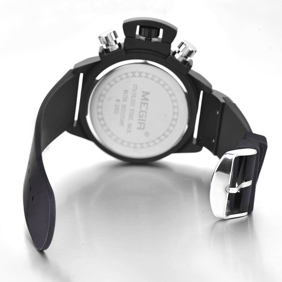 MEGIR Men Watches Luxury Fashion Sport Military Chronograph Luminous Date Quartz Wristwatch Clock Big Dial Relogio Masculino 2002