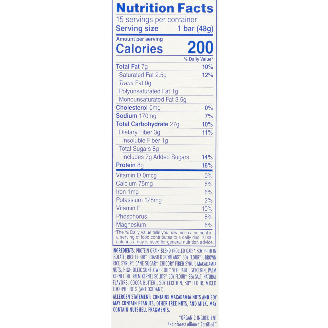 Clif Bar White Choc Macadamia Luna Bar (15x1.69 Oz)