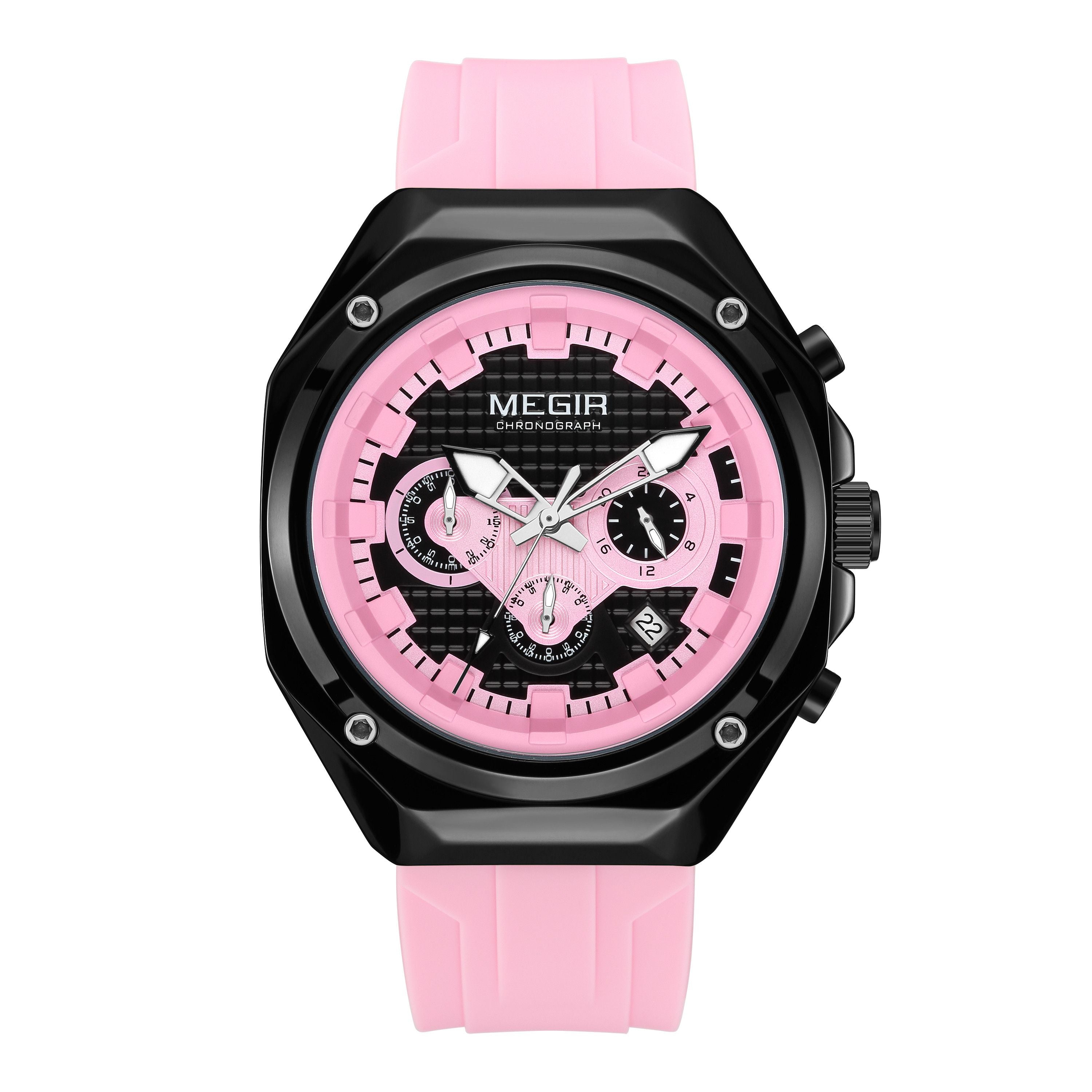 MEGIR Brand Men Quartz Watch Luxury Sport Wristwatches Waterproof Luminous 24 Hours Chronograph Clock Date Reloj Hombre 8118