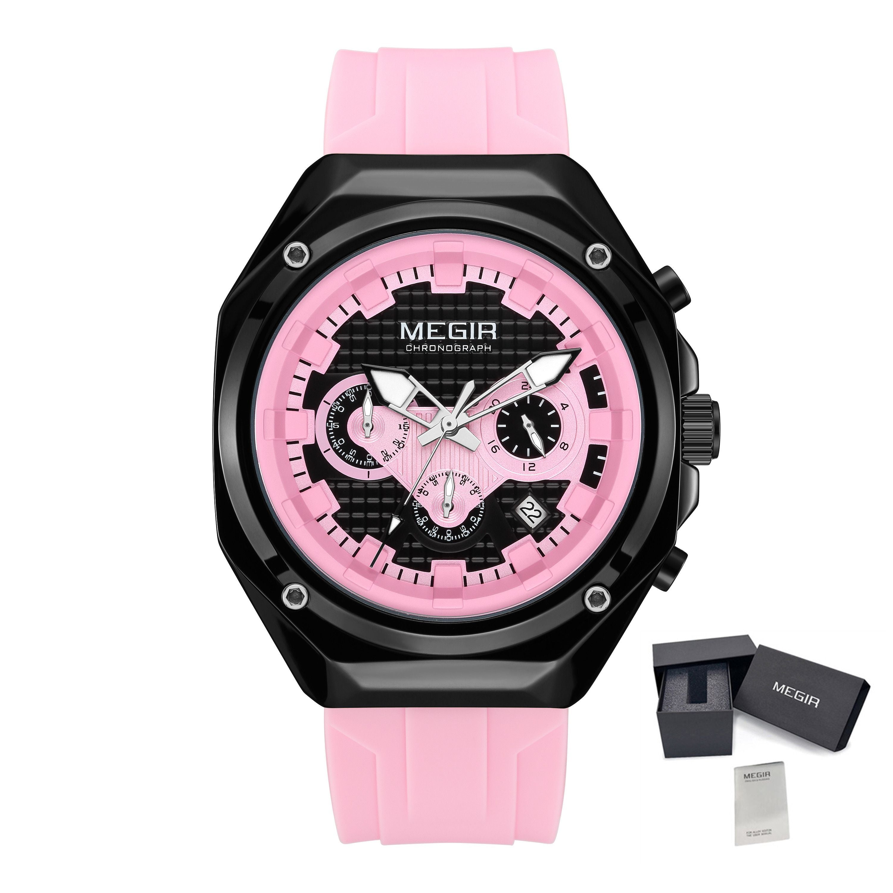 MEGIR Brand Men Quartz Watch Luxury Sport Wristwatches Waterproof Luminous 24 Hours Chronograph Clock Date Reloj Hombre 8118