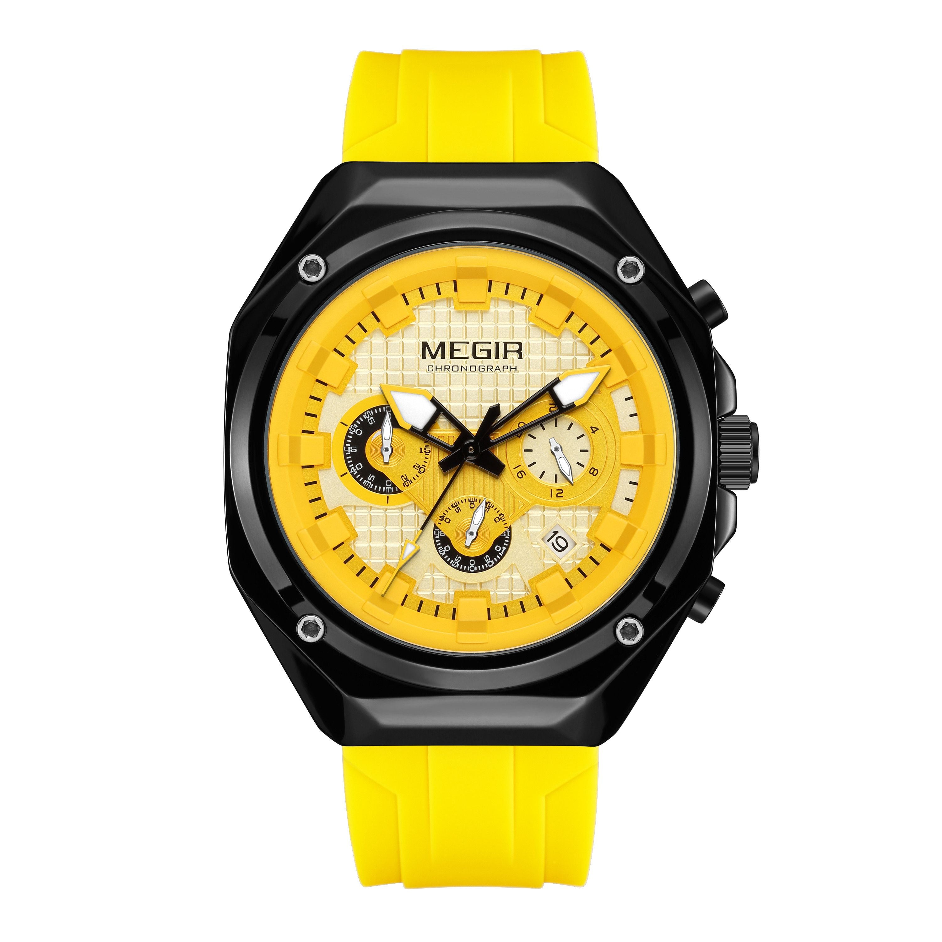 MEGIR Brand Men Quartz Watch Luxury Sport Wristwatches Waterproof Luminous 24 Hours Chronograph Clock Date Reloj Hombre 8118