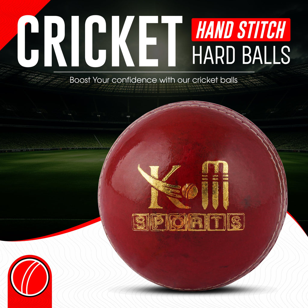 Leather Cricket Ball – Red & White 156g | KM SPORTS | Buy Online in UAE, Dubai & Abu Dhabi
