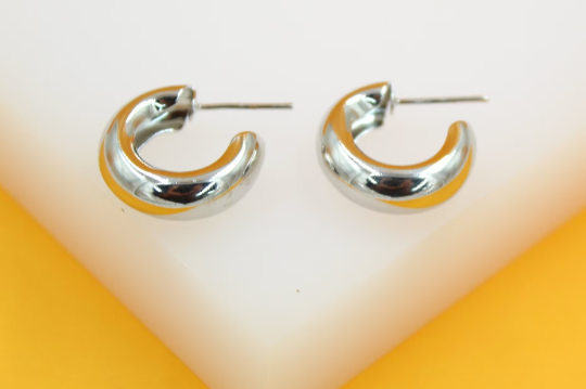 18K Gold Filled Chunky Thick Huggies