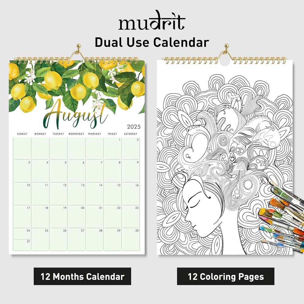 Floral Wall Calendar 2025