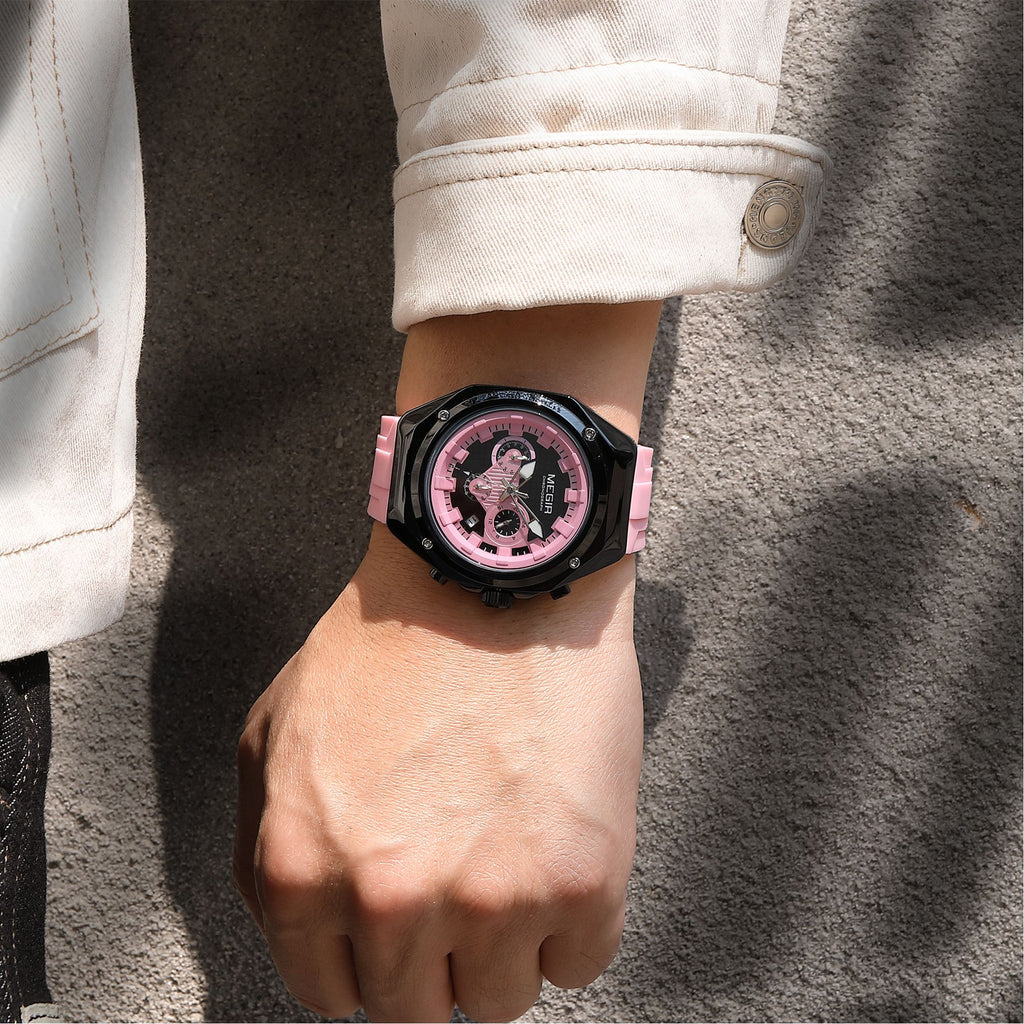 MEGIR Brand Men Quartz Watch Luxury Sport Wristwatches Waterproof Luminous 24 Hours Chronograph Clock Date Reloj Hombre 8118