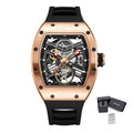 MEGIR 42MM Hollow Out Men Mechanical Watch Clock Stainless Steel Case Luminous Waterproof Automatic Watches Wristwatch 9190-13