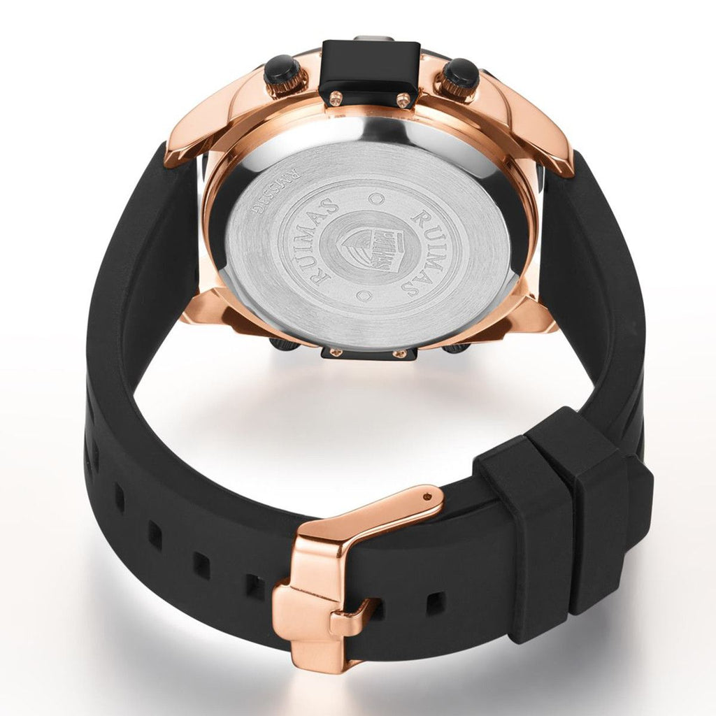 RUIMAS Mens Watches Roller Pointer Sports Quartz WristWatch Fashion  Luxury Silicone Strap Waterproof Relogio Masculino 553