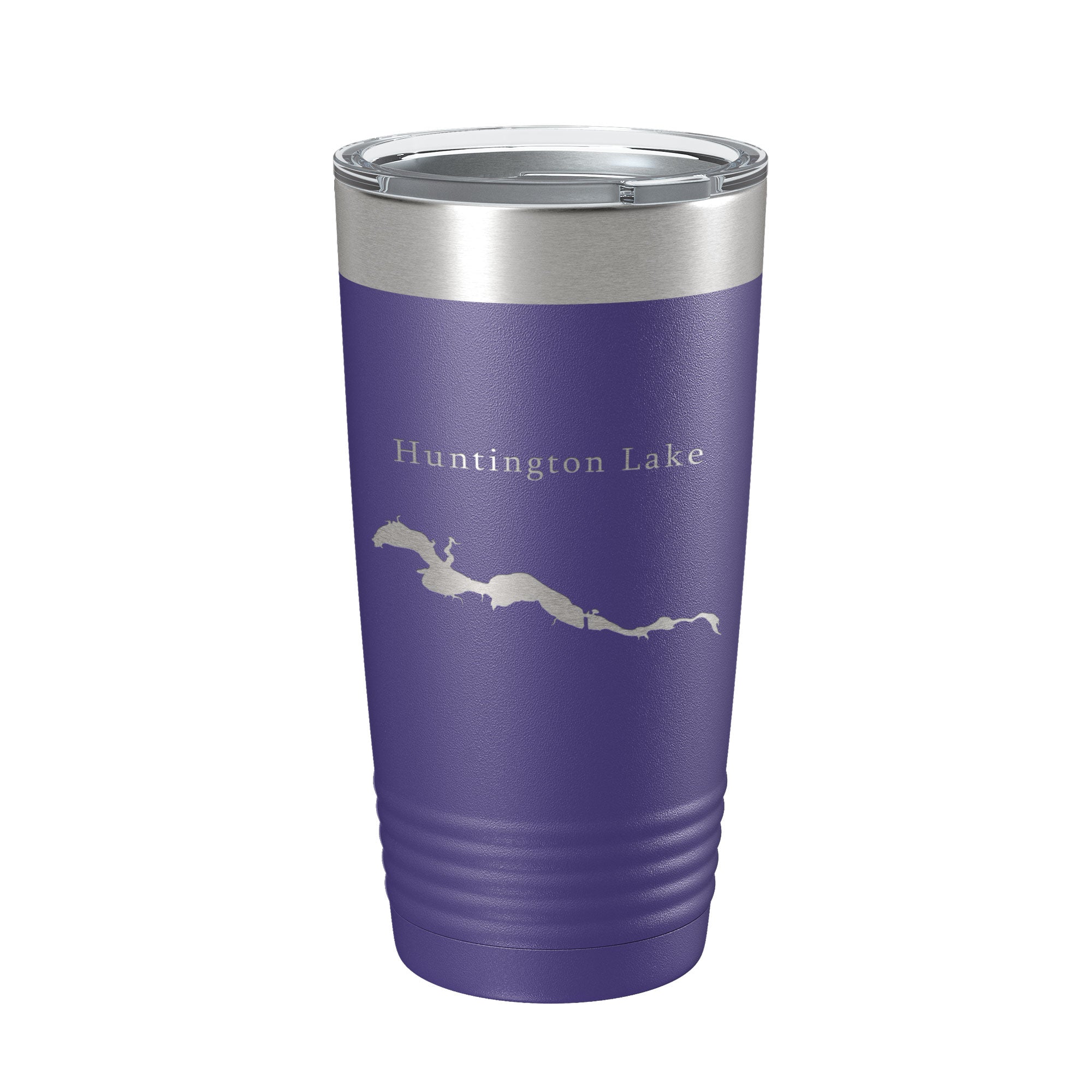 Huntington Lake Map Tumbler Travel Mug Insulated Laser Engraved Coffee Cup Indiana 20 oz