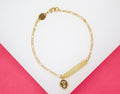 Gold Filled Dangle Nino Divino Charm Bracelet With Plate