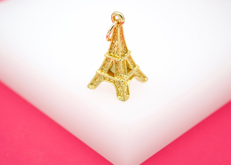 18K Gold Filled Paris Pendant
