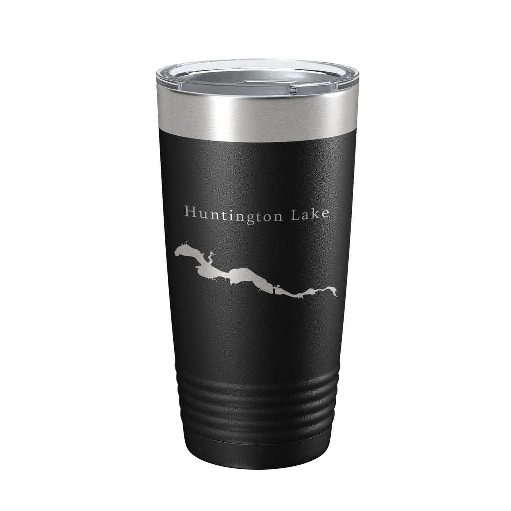 Huntington Lake Map Tumbler Travel Mug Insulated Laser Engraved Coffee Cup Indiana 20 oz