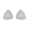 14K White Gold 1/2 cttw Trillion Shaped Diamond Stud Earrings (H-I Clarity, SI2-I1 Color)