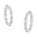 10K White Gold Diamond Hoop Earrings (1 1/2 cttw, H-I Color, I1-I2 Clarity)