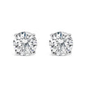 Platinum Round Lab Grown Diamond Solitaire Stud Earrings