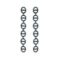 Sterling Silver 1.0 Cttw Blue Diamond Linked Circle Drop Earrings